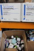 A quantity of as new oral health/hygiene related items to include Corsodyl Mouthwash and Henry