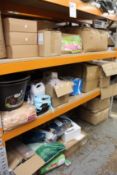 A large quantity of pet and related items (Three shelves).