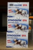 Eight as new Synoquin EFA Large Breed joint support tablets (120 x 2g, 01/23).