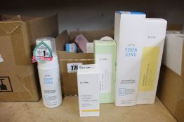 Ten assorted Iunik beauty products to include vitamin synergy serum, complete cleansing oil, calming