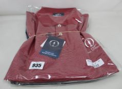 Two as new Filo de Scozia The Open polo shirts (XXL).