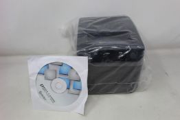 Two boxed label printers (Requires UK plug adaptor).