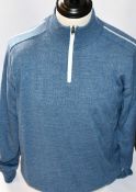 Two as new Sunderland of Scotland Hamsin lined sweaters in storm grey marl/white (L - RRP £72