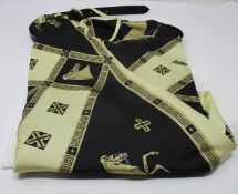 An as new Petar Petrov Rowan printed silk twill wrap midi skirt with leather belt (EU 38 - RRP £