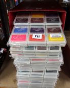 A box of as new Crystal ink pads, non-toxic baby safe ink pads (12 colours per set) (Approximately