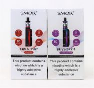 OVER 18s ONLY - Four Boxed as new Smok Priv N19 elecronic cigarette kits. (2x black/red) (2x 7-