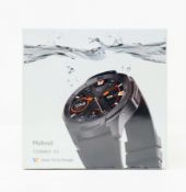 A boxed as new Mobvoi Ticwatch S2 Smartwatch in Midnight Black (Box sealed, some damage to