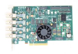A pre-owned FireBird CoaXPress Frame Grabber (4xCXP12-3PE8) with PCIe interface