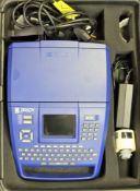 A pre-owned BMP71 Mobile Label Printer with battery pack, charger, label roll, software CD and