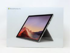 A boxed as new Microsoft Surface Pro 7 in Platinum with 10th Gen Intel Core i5 Processor, 8GB Go