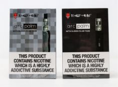 OVER 18s ONLY - Four boxed as new Totally Wicked Arc Palm electronic cigarette kits. (2x black, 2x