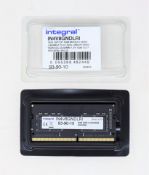 Four Integral 8GB 2400MHz DDR4 Laptop RAM modules. (PC4-19200 Non-ECC SODIMM) (possibly pre-