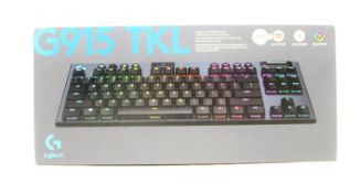 A boxed as new Logitech G915 TKL LIGHTSPEED Wireless RGB Keyboard (US International layout) (P/N: