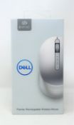 A boxed as new Dell Premier Rechargeable Wireless Mouse in Silver (P/N: MS7421W-SLV-EU) (Box