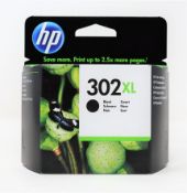 Ten boxed as new HP 302XL High Capacity Black Ink Cartridge (P/N: F6U68AE) (Expiry date: Feb 2023).
