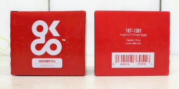 Forty boxed as new Okdo power supply units for Raspberry Pi 4.