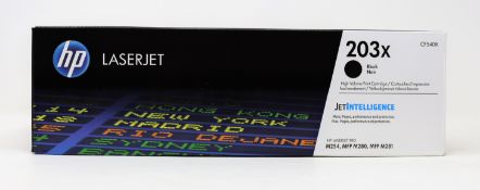 A quantity of boxed as new HP laserjet 203X black toner cartridges (PN: CF540X) (approx. 14 units)