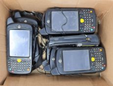 Ten pre-owned Motorola MC659B-PDOBAA00100 Hand Held Computer/Barcode Scanners (No batteries