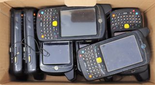 Ten pre-owned Motorola MC659B-PDOBAA00100 Hand Held Computer/Barcode Scanners (No batteries