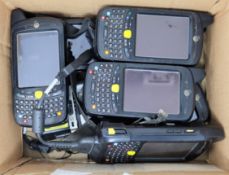 Eight pre-owned Motorola MC659B-PDOBAA00100 Hand Held Computer/Barcode Scanners (No batteries