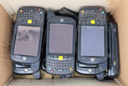 Ten pre-owned Motorola MC659B-PDOBAA00100 Hand Held Computer/Barcode Scanners (No batteries