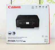 A boxed as new Canon Pixma TS5150 all-in-one printer in black (box damaged)