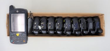 Ten pre-owned Motorola MC659B-PDOBAA00100 Hand Held Computer/Barcode Scanners (No batteries
