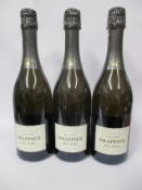 Three bottles of Champagne Drappier Brut Nature Zero Dosage (750ml - Over 18s only).