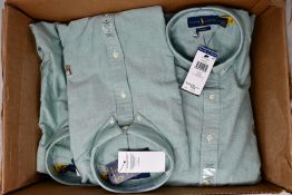 Six as new Ralph Lauren shirts in green (All M - RRP £35 each, please note items have security