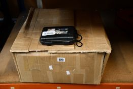 A box of Helius Zeta XO flashlights (Approximately 35 items).