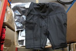A quantity of women's as new Runvel shorts in black (UK 10/M - Approximately 50 pairs).