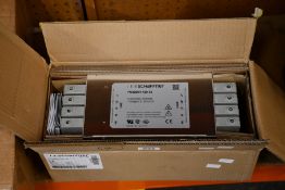 A Schaffner FN3280 120A 3 x 520/300V 50/60Hz, Chassis Mount EMI Filter, Terminal Block 3 Phase.