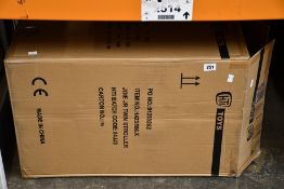 Four boxed as new Joie Junior Aire twin doll pushchairs.