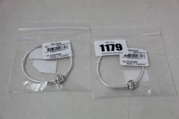 Six as new Pandora Moments Snake Chain Bracelets.