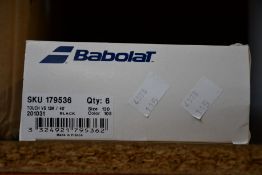 Six sets of as new Babolat Touch VS Natural Gut 12M/40' tennis racket strings (130/16 black).