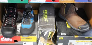 Three pairs of as new safety footwear; Cat Propane P73684 boots (UK 10), Mac Tools Macbsball