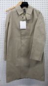 An as new Mackintosh Oxford coat in fawn (EU 40 - RRP £995).
