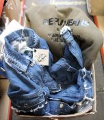 Twelve items of as new clothing and accessories to include Timberland, Pepe Jeans, Le Coq Sportif,
