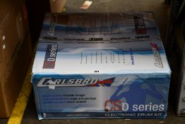 A Carlsbro CSD 100 Electronic Drum Kit (CSD100BP1-CSD100+DCN2+CSS3 Bundle Pack).