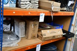 Various music related items to include a Harley Benton HB-20R guitar combo amp and a Yamaha CH755