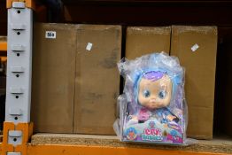 Sixteen as new Cry Babies Fantasy Tina blue dinosaur interactive dolls (RRP £19.99 each).