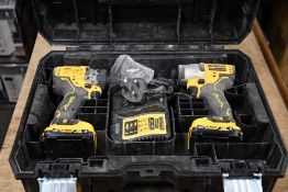 A pre-owned Dewalt DCK2110L2T 12V XR brushless sub-compact twin pack.