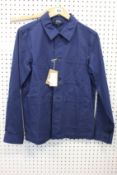 An as new A.P.C. Nathaniel work jacket in blue (XS - RRP £187, please note item has security tag
