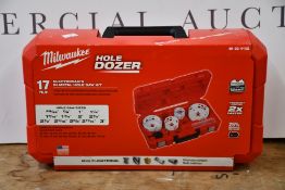 An as new Milwaukee Hole Dozer 49-22-4102 (Seventeen piece electrician's bi-metal hole saw kit).