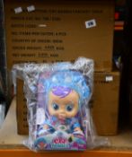 Sixteen as new Cry Babies Fantasy Tina blue dinosaur interactive dolls (RRP £19.99 each).