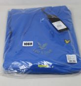 Five as new Lyle & Scott hoodies in blue (Assorted sizes - RRP £65 each).