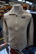 A women's as new Patagonia Better Sweater jacket in oyster white (S).