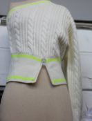 An as new David Koma one shoulder cable knit jumper (M - RRP £241).