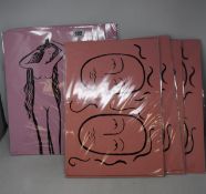 Five 'Girl with Shell' and five 'Two Faces Landscape' giclee prints by Frances Costelloe, all as