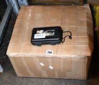 A box of Helius Zeta XO flashlights (Approximately 35 items).